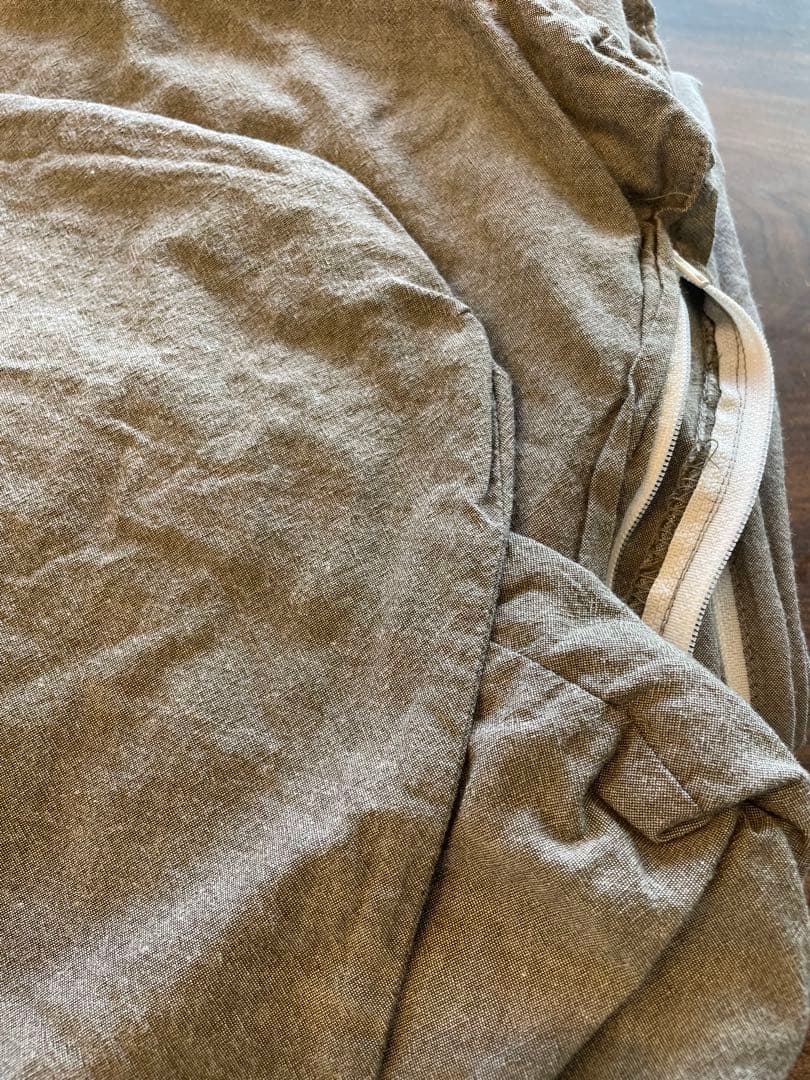 無印良品　セミダブル　洗いざらし掛ふとんカバー　グレー　３枚セット