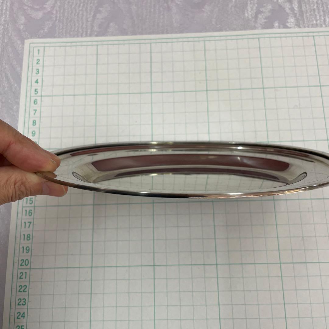 18ー8ステンレス平渕小判皿１９枚