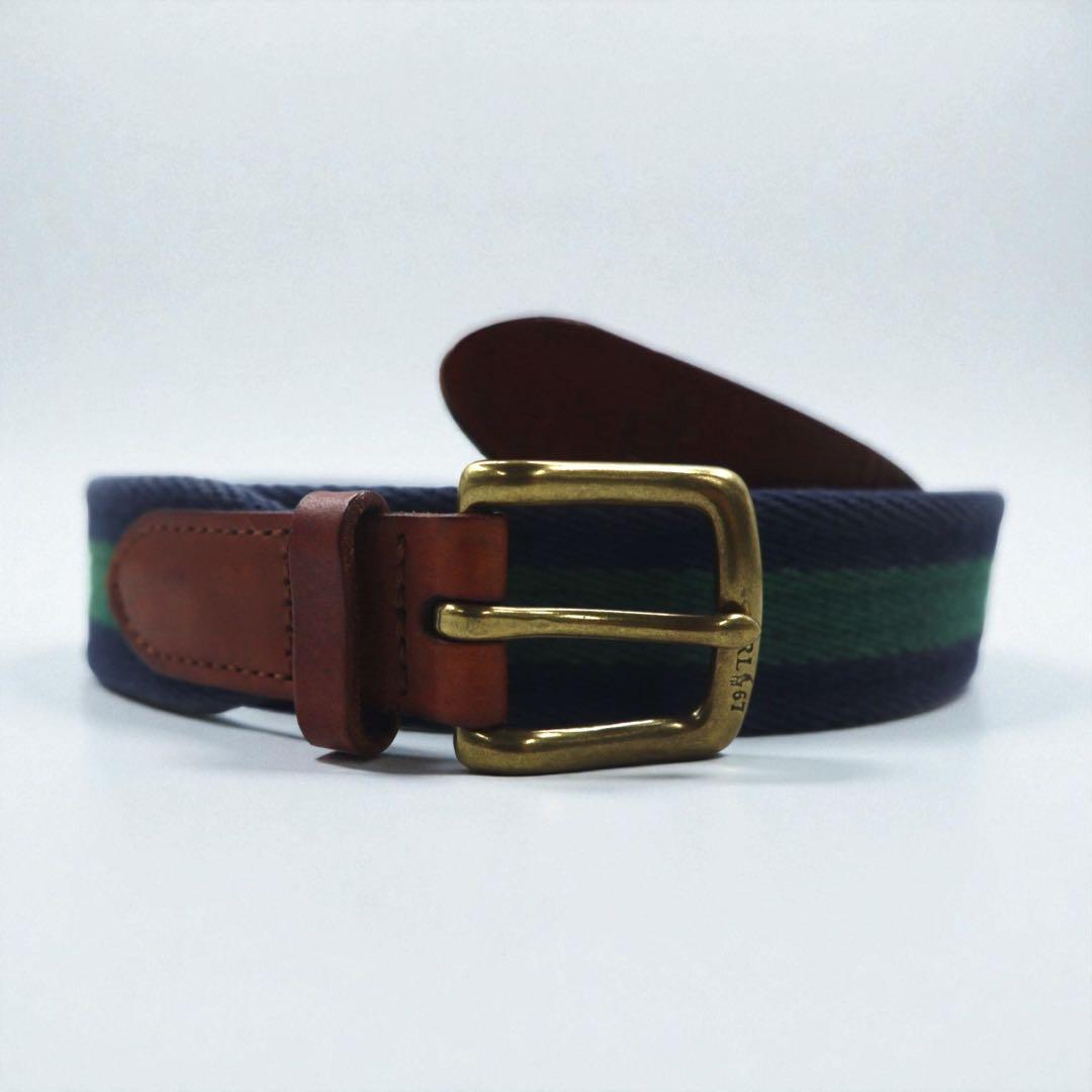 Polo Ralph Lauren ウェブベルト ネイビー コットン キャンバス