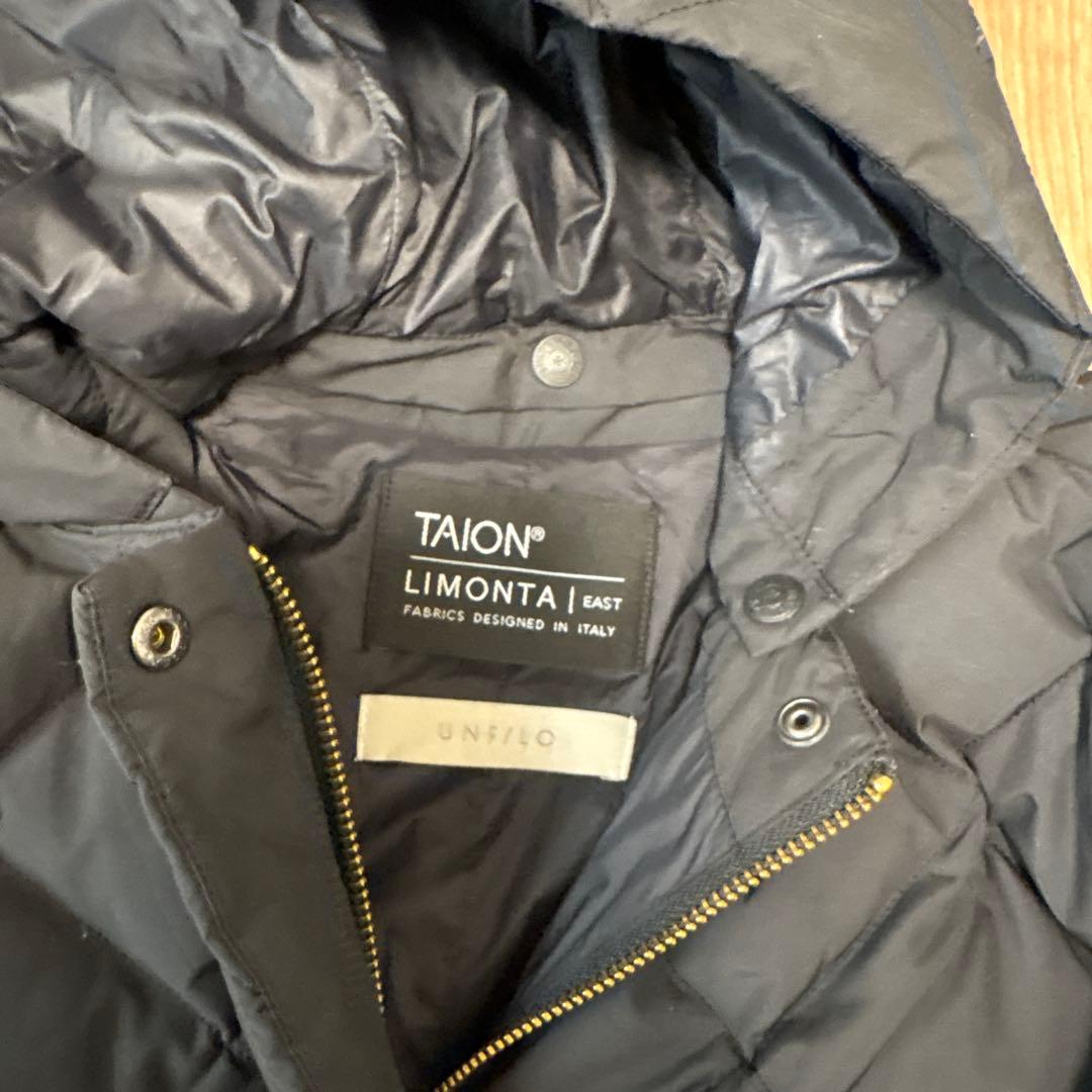 TAION UNFILO コラボ ブラック キルティングダウンジャケット L