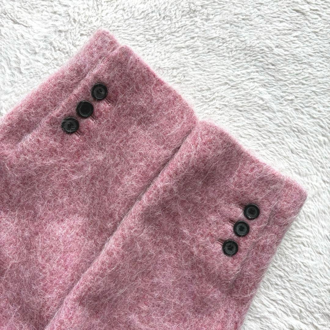 極美品 ザラ ZARA アルパカ ピンク シャギーコート マンテコ ロングコート