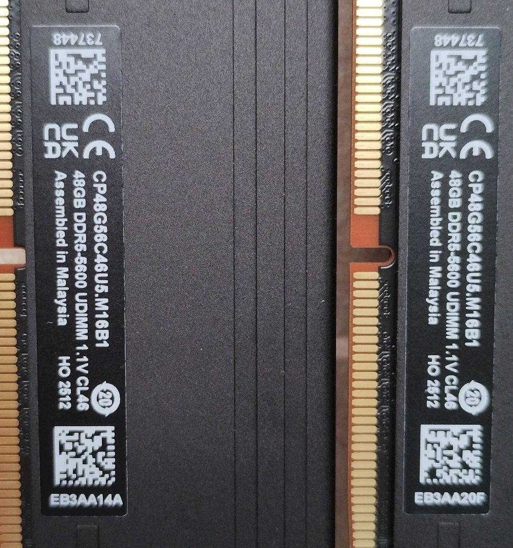 Crucial PRO DDR5 96GB(48GB2枚) DDR5-5600