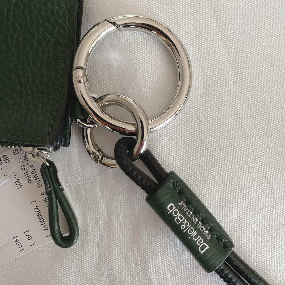 ダニエル&ボブ　Daniel&Bob レザー　ネックウォレット　ダークグリーン