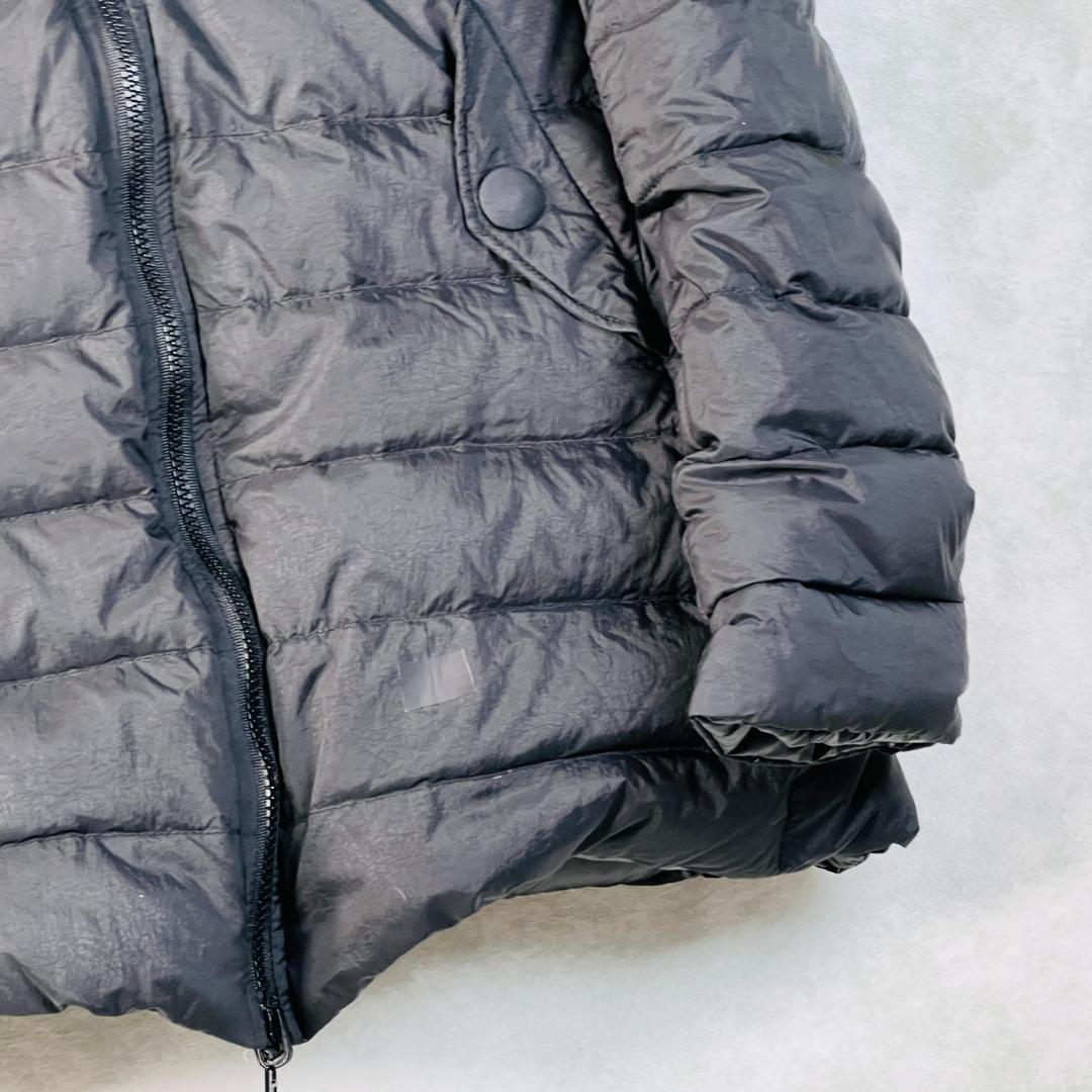 【タトラス】ダウンジャケット L 訳あり リアルファー リバーシブル 黒