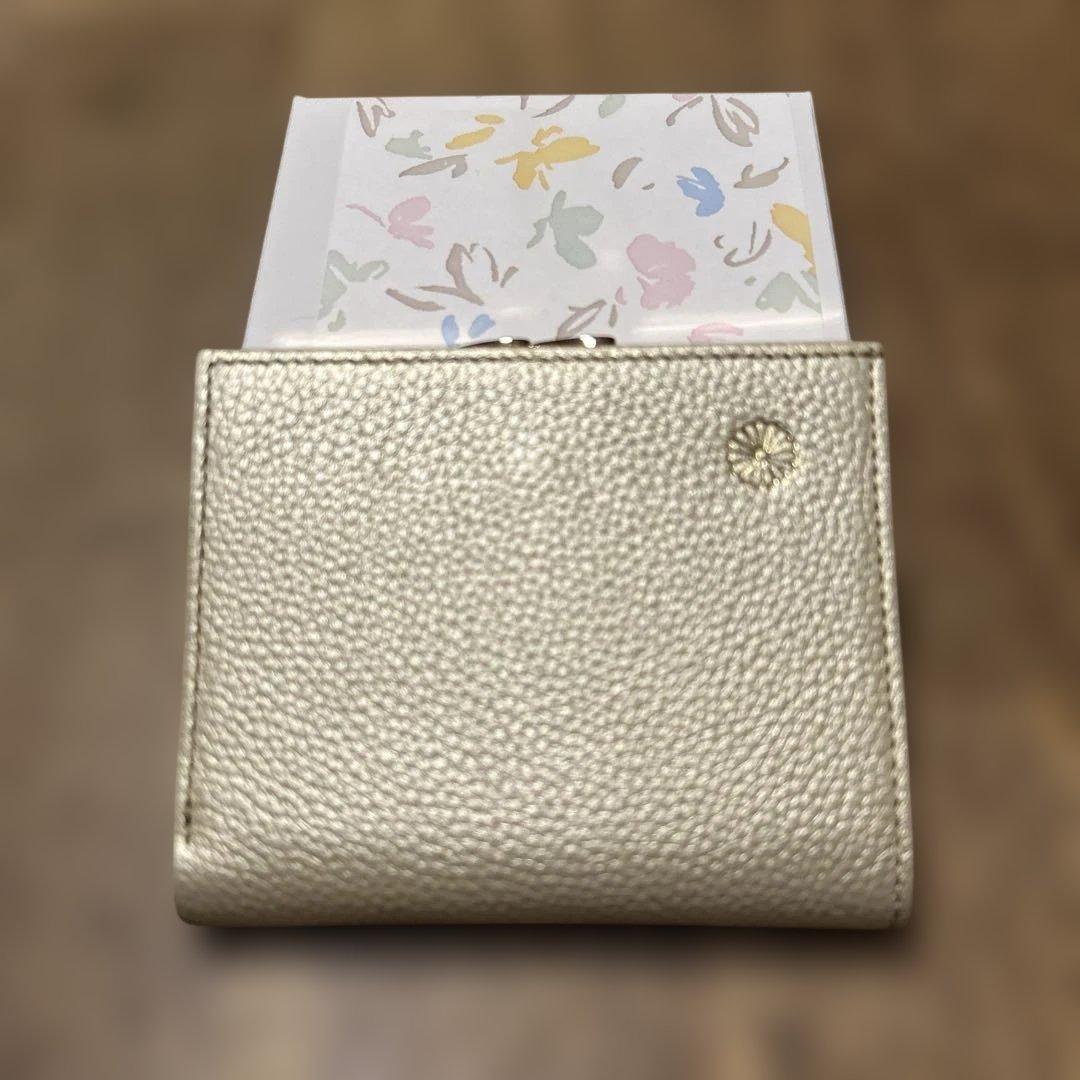 【皇居折り財布】がま口/シャンパンゴールド/《新品未使用》