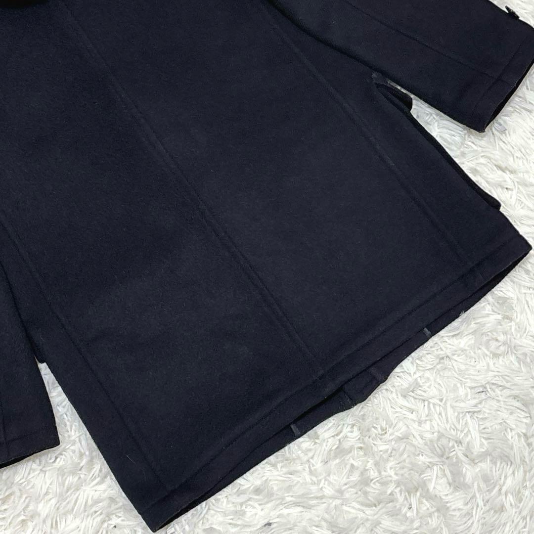 近年タグ☆ ウールダッフルコート　ネイビー　2way　14Y-164