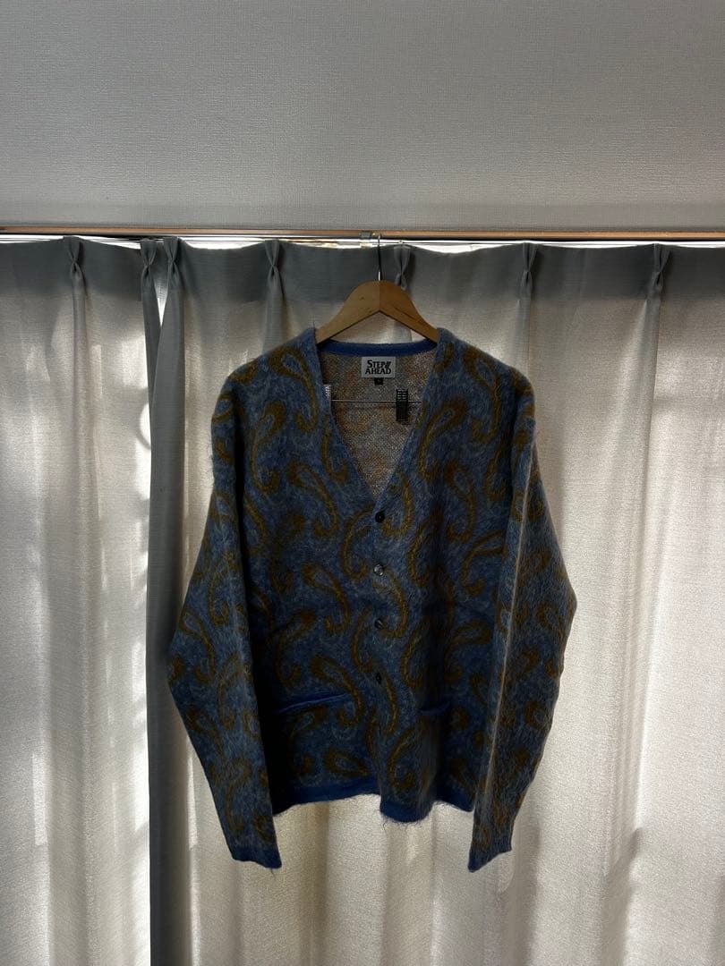 STEP AHEAD モヘアカーディガン　ペイズリー