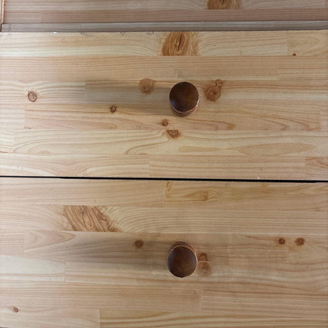 ナチュラルウッド 6引き出し ローチェスト