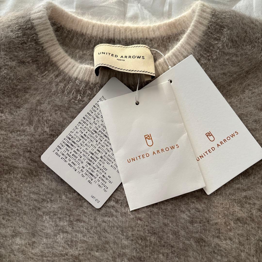 【新品未使用】フォックスカシミヤ　クルーネックニット UNITED ARROWS