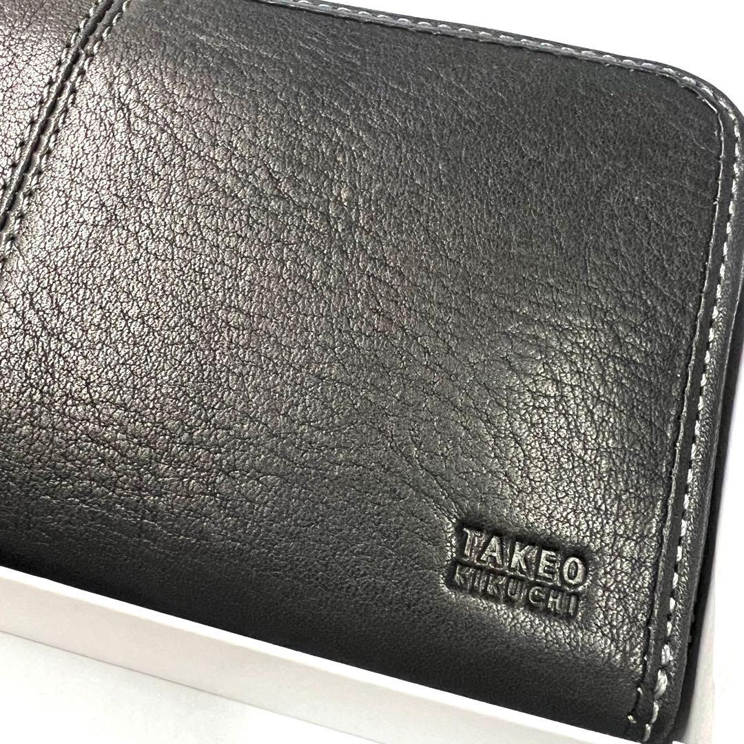 TAKEO KIKUCHI タケオキクチ ブラック 黒 長財布 A