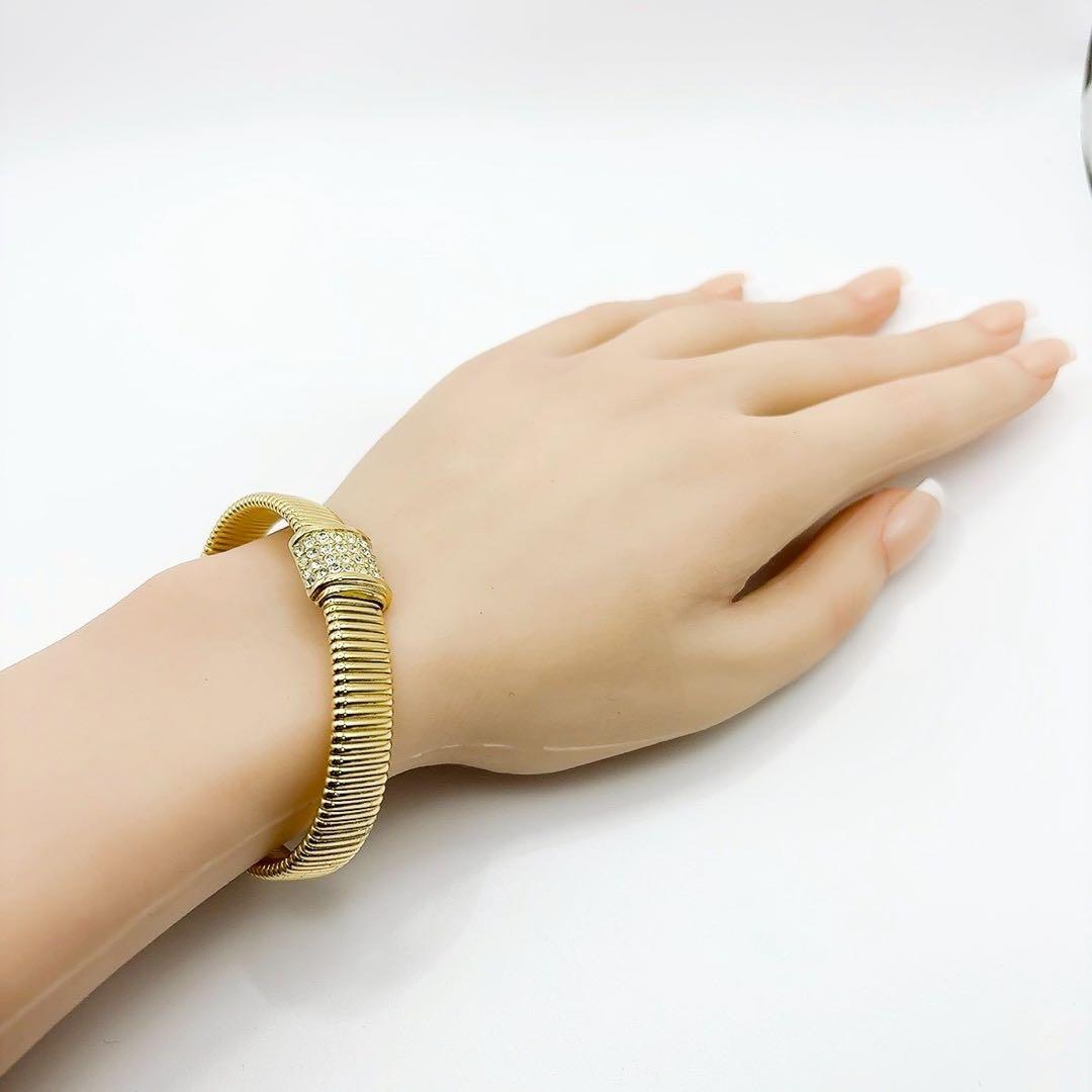 美品✨ディオール DIOR ブレスレット スネークチェーン ラインストーン