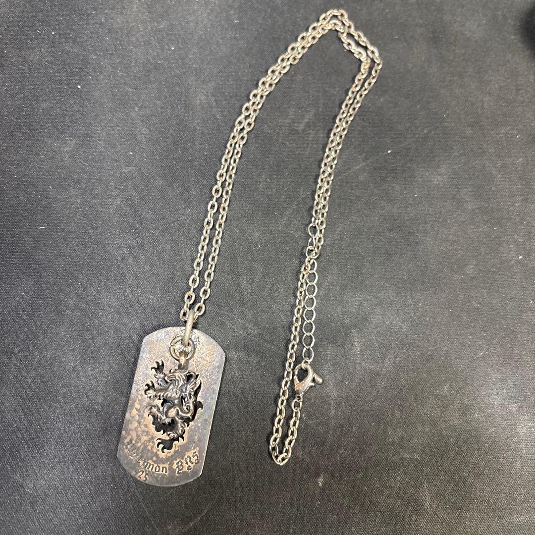 925シルバー ライオン ドッグタグネックレス