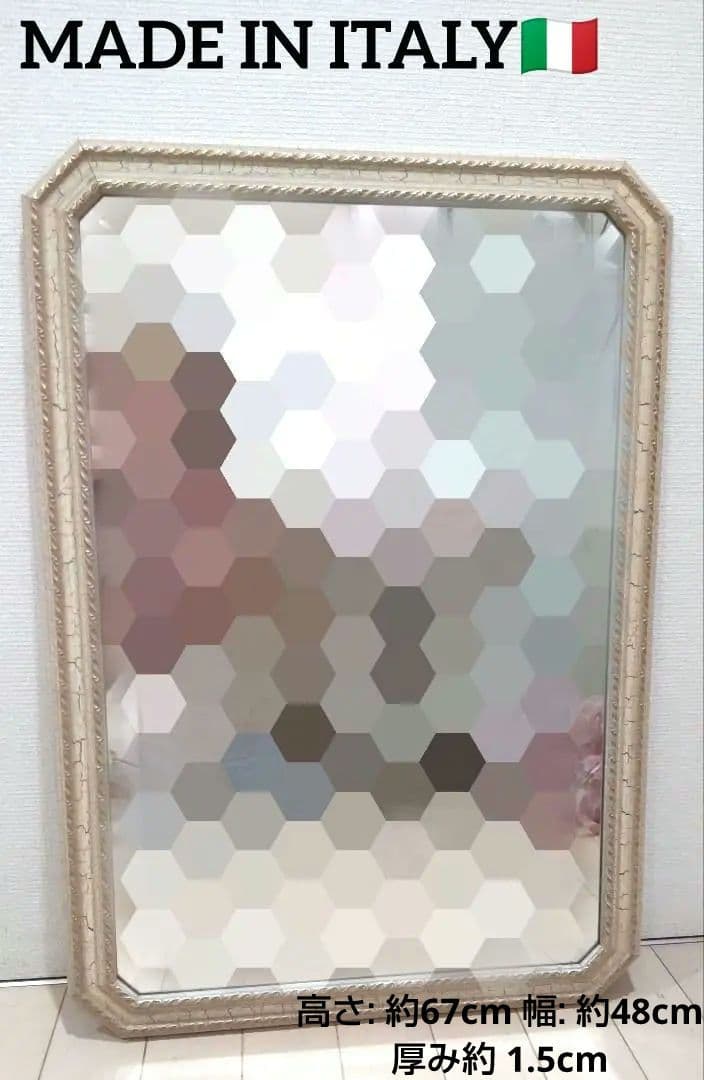 未使用‼️イタリア製大型鏡ミラー アンティーク調壁掛けMADE IN ITALY