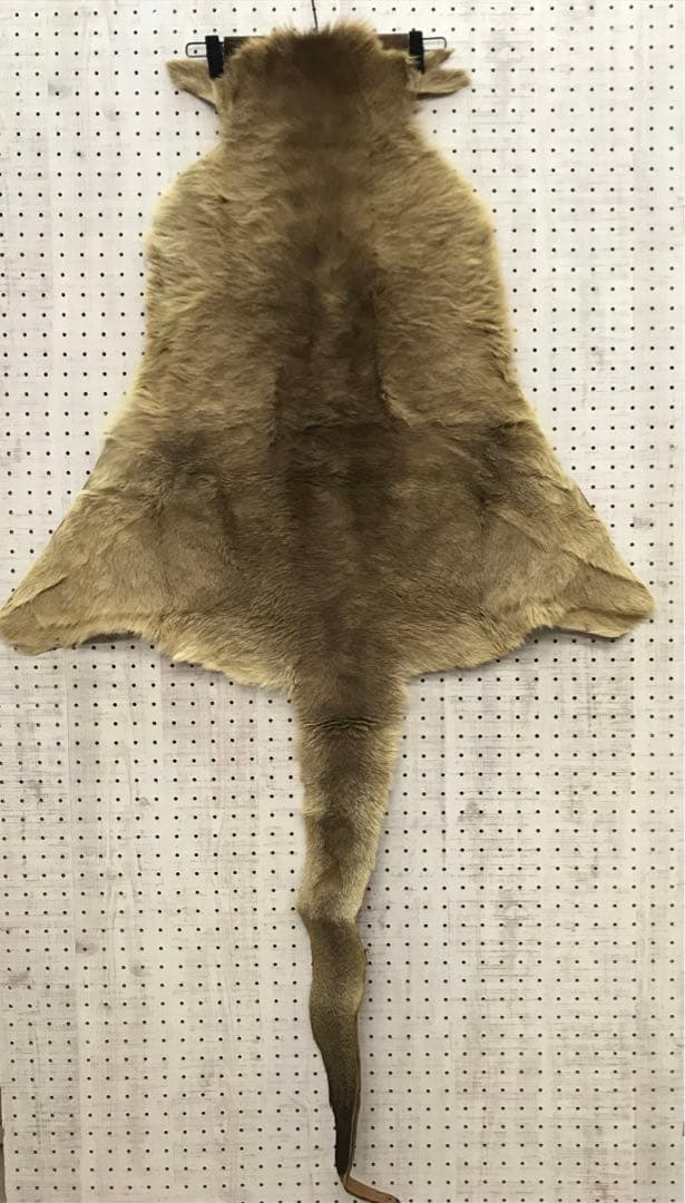 レトロ オールド USED インテリア小物 カンガルー 皮革 マルチラグ