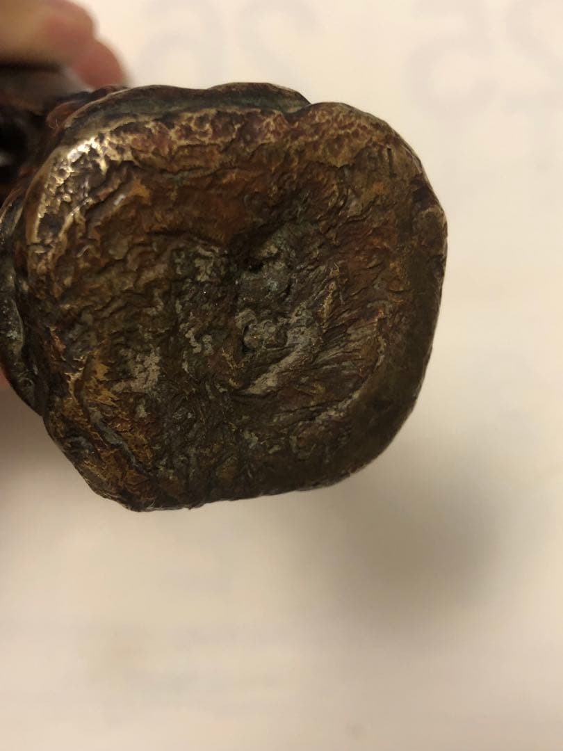 古董，阿弥陀如来像，中国清時代，古铜製，旧家藏出。