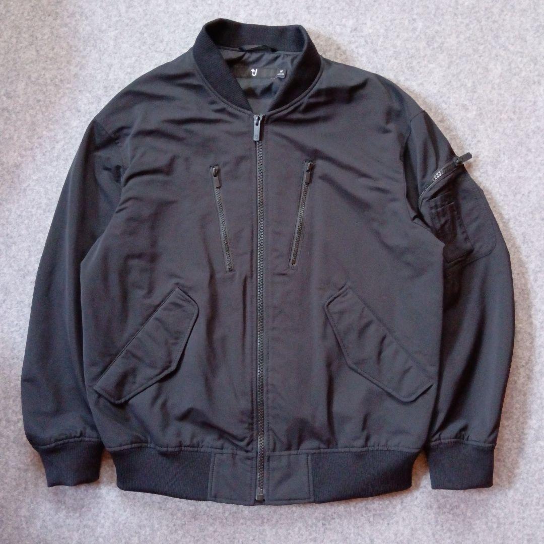 ユニクロ +J ジルサンダー コラボ MA1 オーバーサイズブルゾン ブラック