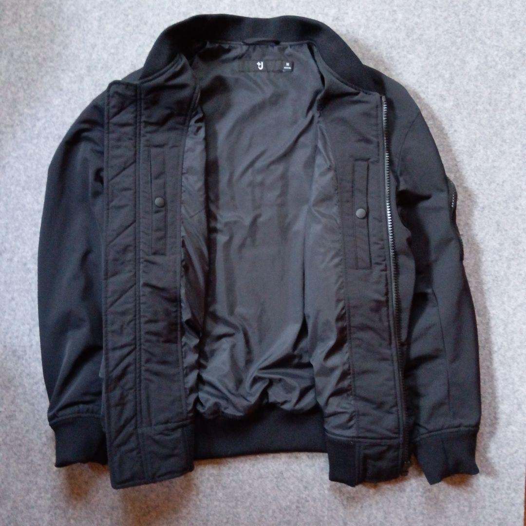 ユニクロ +J ジルサンダー コラボ MA1 オーバーサイズブルゾン ブラック
