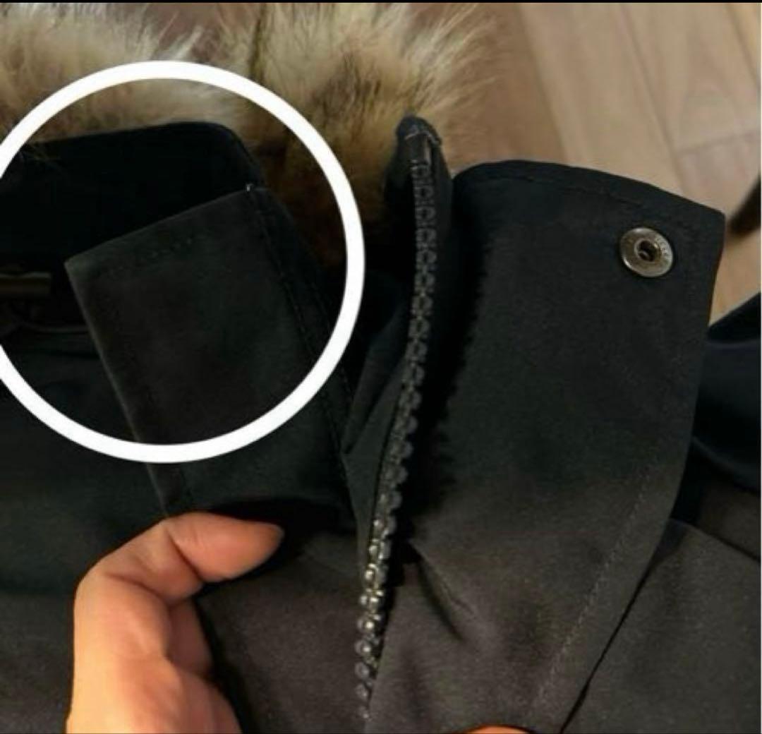 ダントン★ファー付きダウンジャケット　ネイビー　サイズM ナイロンタッサーkm