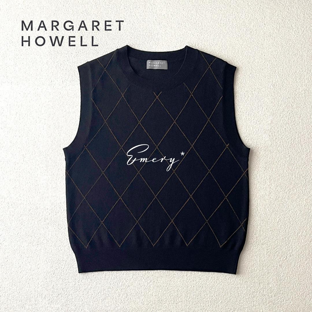 マーガレットハウエル 2024 アーガイル ニット ベスト LOOK掲載3.8万