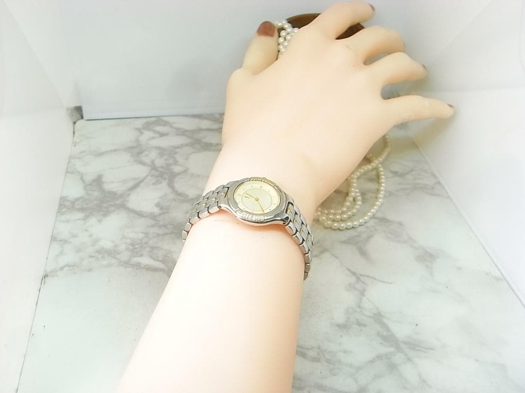 ヴィンテージ　イヴサンローラン　YSL　コンビ　ラウンド　レディース　ウォッチ