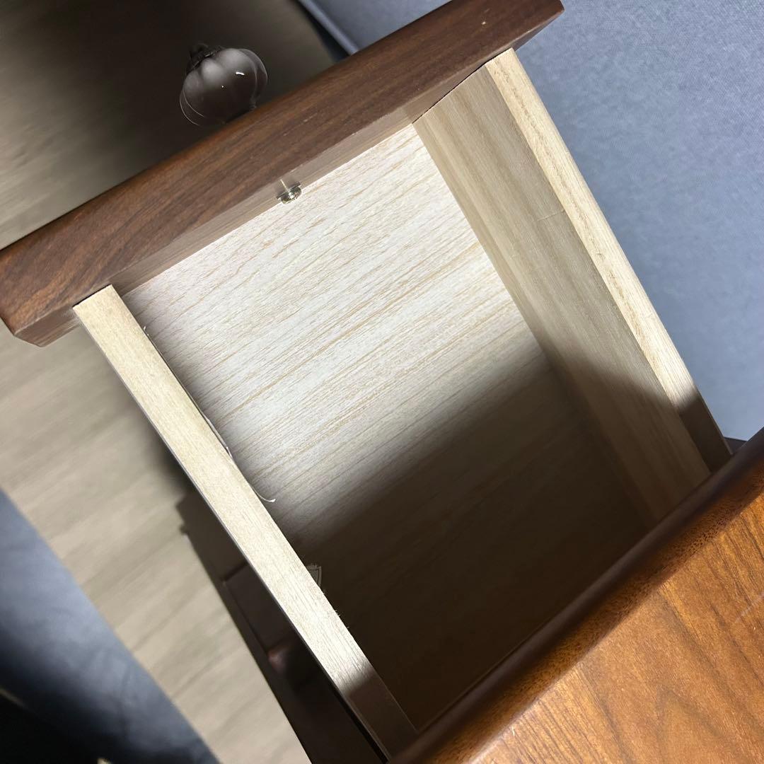 ケイティー 75ソファサイドテーブル　家具の大丸　オーク　ウォールナット高さ調整