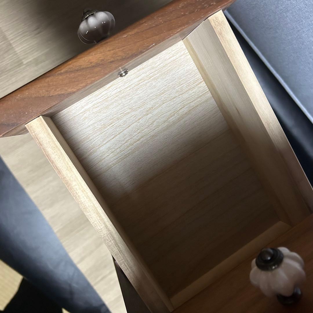 ケイティー 75ソファサイドテーブル　家具の大丸　オーク　ウォールナット高さ調整