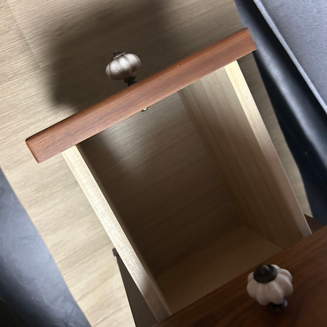 ケイティー 75ソファサイドテーブル　家具の大丸　オーク　ウォールナット高さ調整