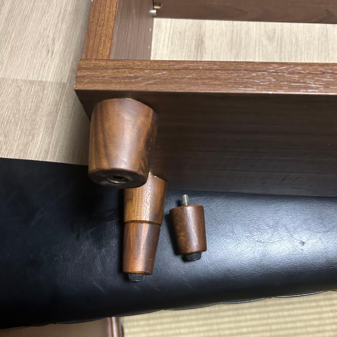 ケイティー 75ソファサイドテーブル　家具の大丸　オーク　ウォールナット高さ調整