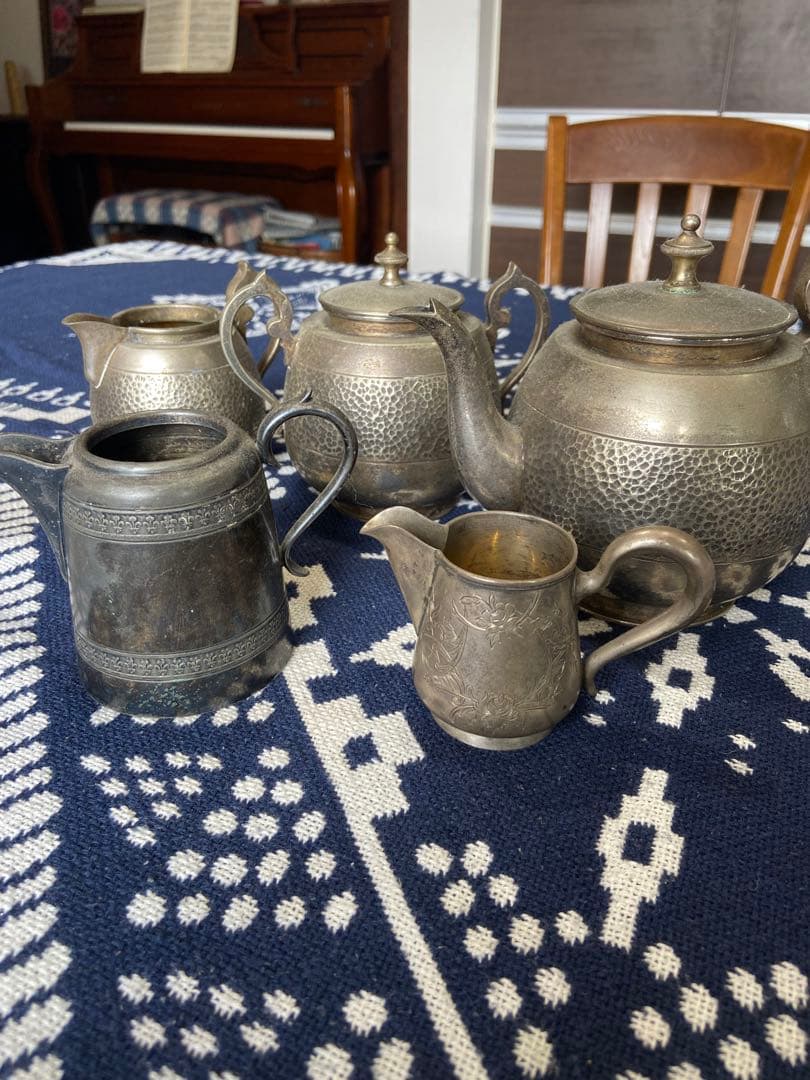 刻印有　アンティーク　ティーセット　ティーポット