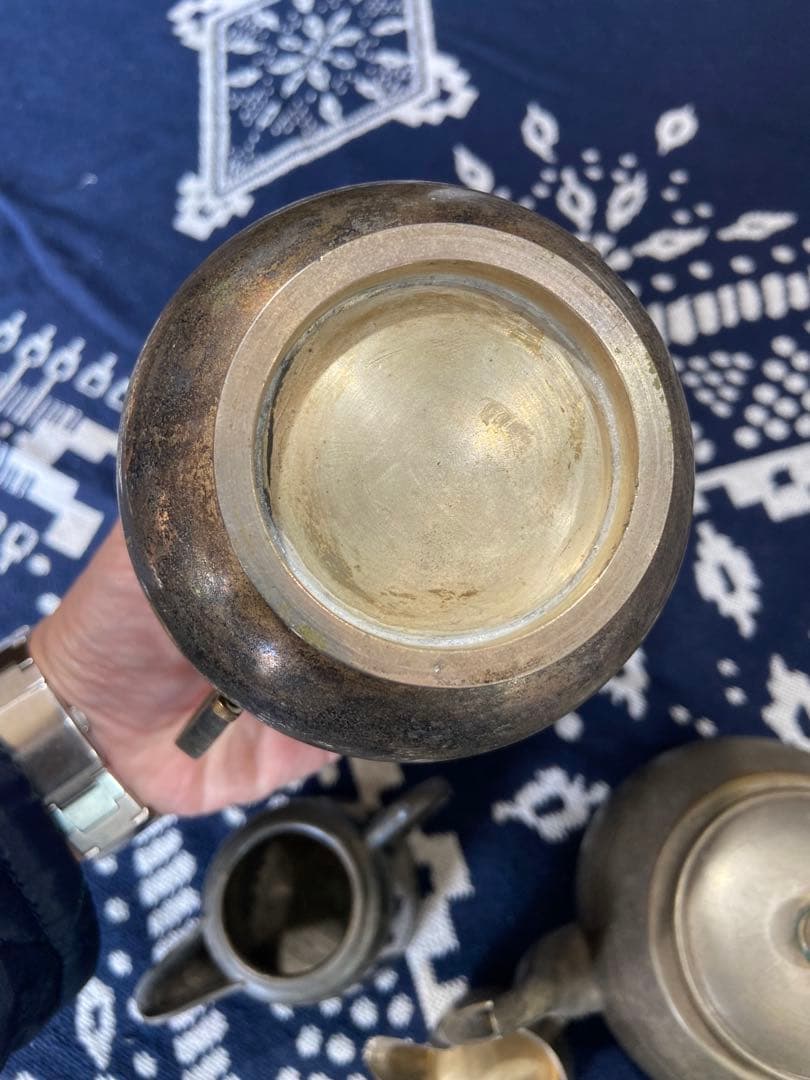 刻印有　アンティーク　ティーセット　ティーポット