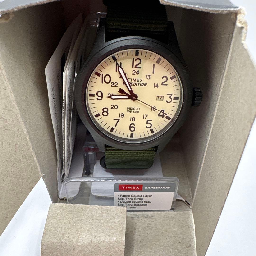 新品◆Timex タイメックス 腕時計 グリーン/ブラック/クリーム