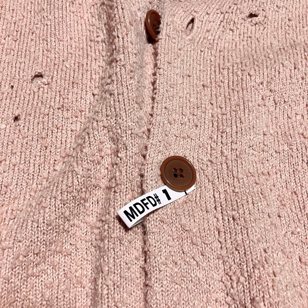 メゾンミハラヤスヒロ　ダメージニットカーディガン　ピンク　佐久間大介着用　24年