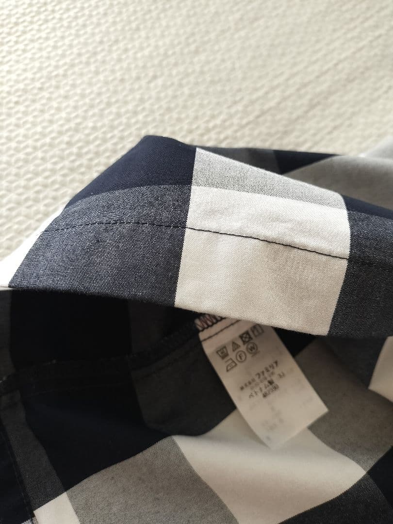 [[[ご成約済み]]]　familiar　140 半袖ワンピース チェック柄