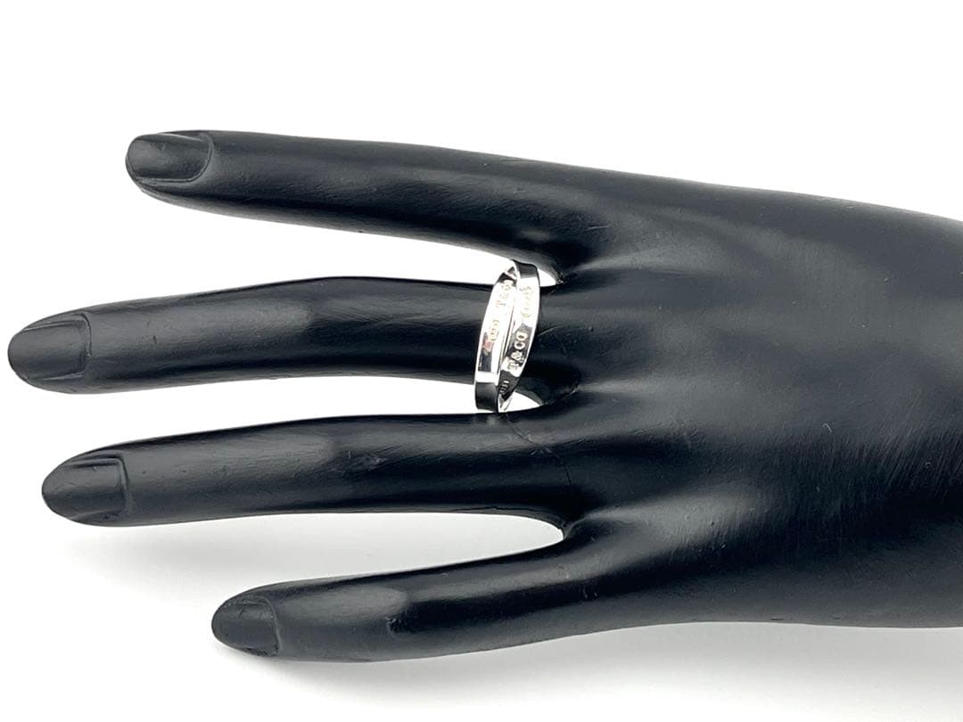 f119 美品　ティファニー　インターロッキング　ダブルリング　925 約14号