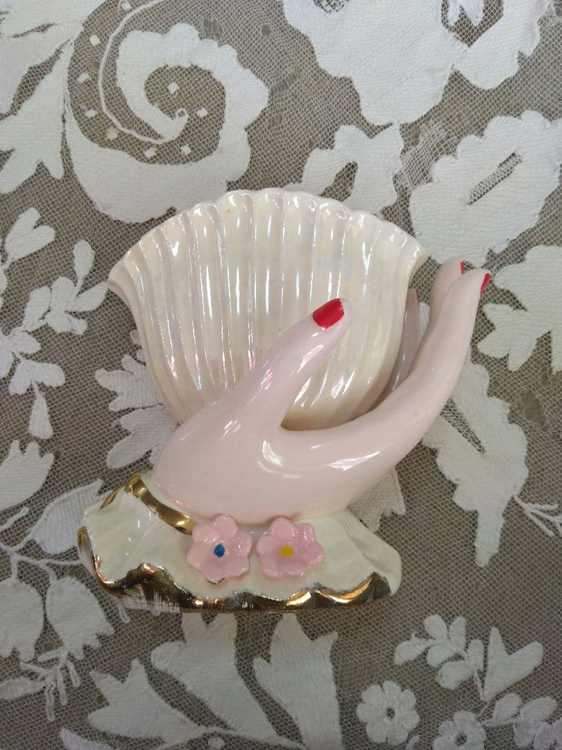 美品★part of nature★ハンドモチーフ花器フラワーベース置物