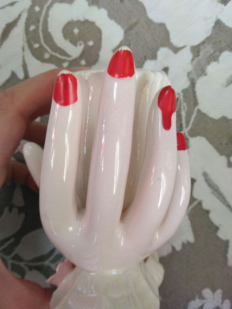 美品★part of nature★ハンドモチーフ花器フラワーベース置物