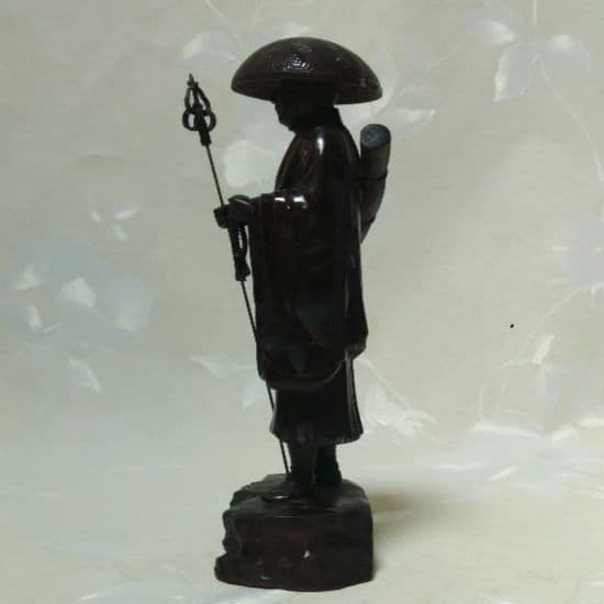 仏像　弘法大師　牧田秀雲　置物　金属工芸　ア31