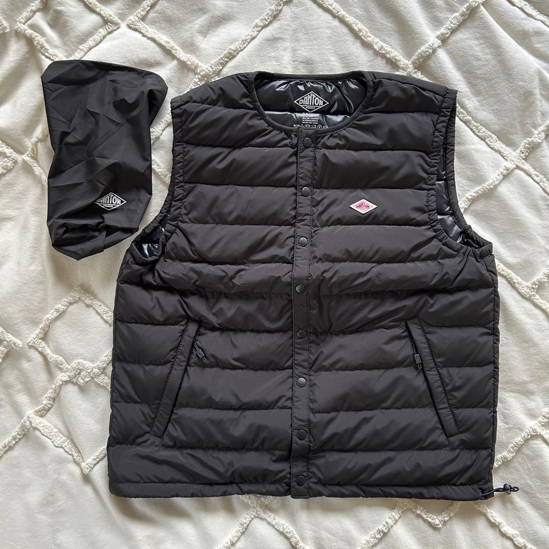 DANTON/ダントン　インナーダウン ダウンベスト　ブラック　M