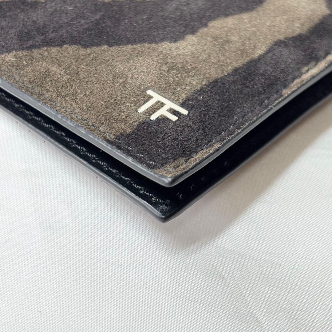 【希少　美品】　トムフォード　マネークリップ　二つ折財布　ゼブラ　アニマル