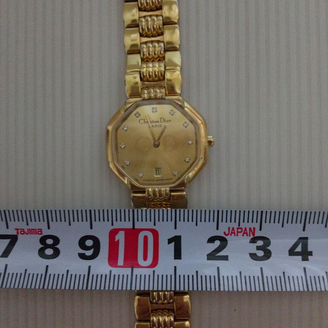 クリスチャンディオール レディース 腕時計 ダイヤモンド入り 正常稼働品