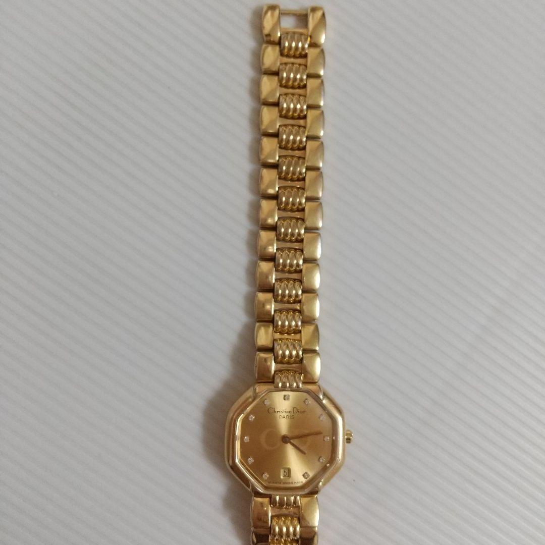 クリスチャンディオール レディース 腕時計 ダイヤモンド入り 正常稼働品