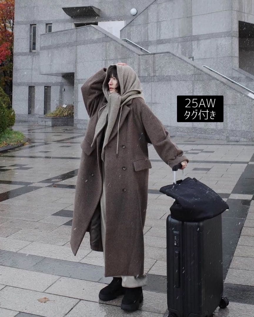 25AW CLANE ダブルウールロングコート コート◆タグ付き/美品/試着のみ