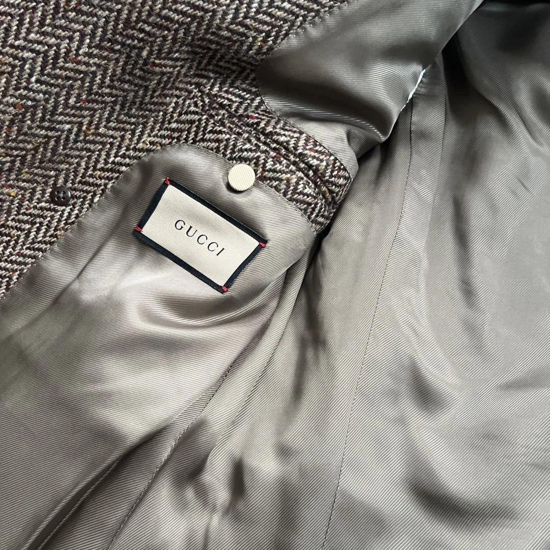 50万GUCCI Eschatology ダブルブレストロングコート