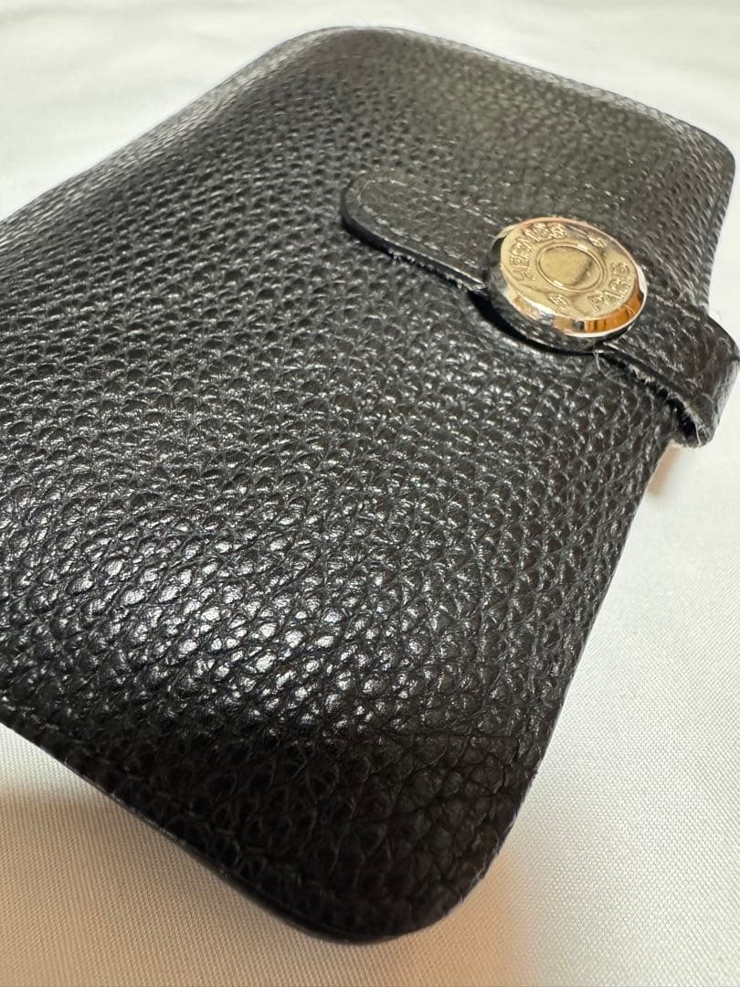 エルメス HERMES トゴ ドゴンコンパクト 二つ折り財布　ブラック