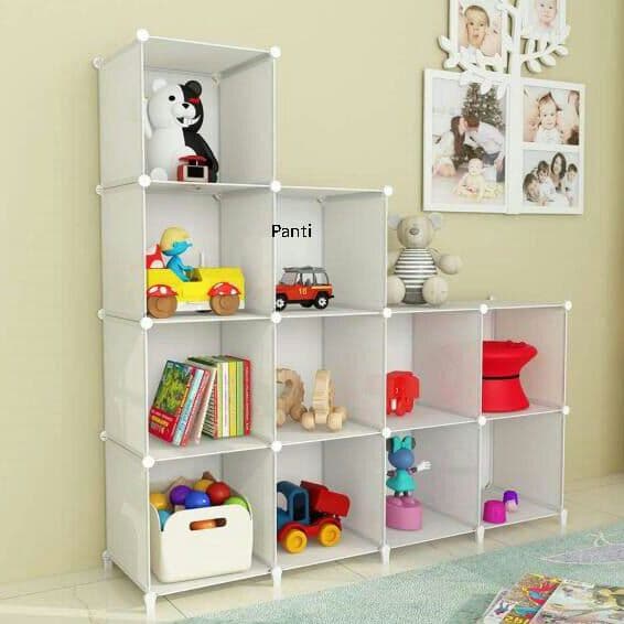 本棚 大容量 整理棚 収納ラック 組み立て式 衣類収納ボックス（12ボックス3