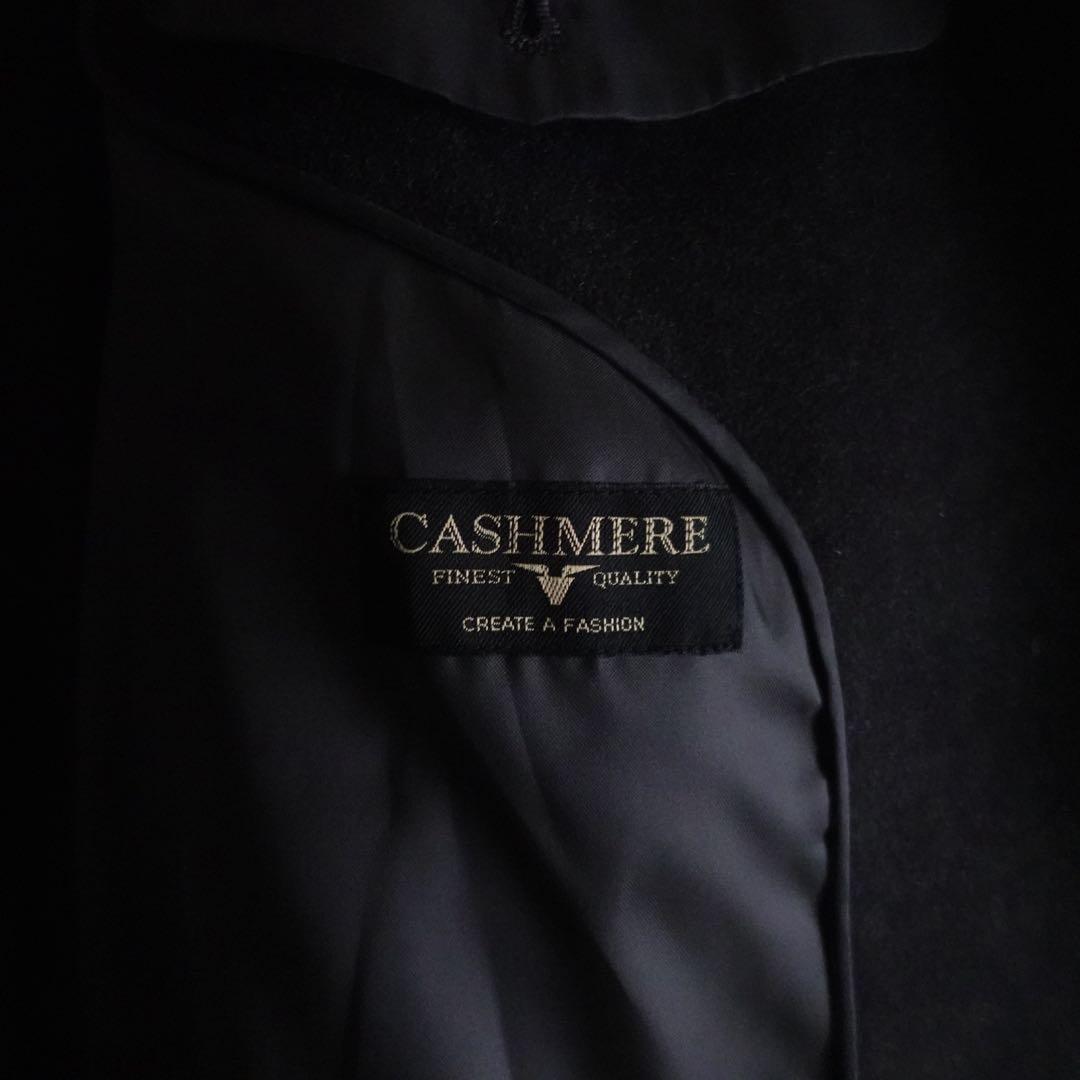 1990s DIGUORE ピュアカシミア　ステンカラーコート　チャコール