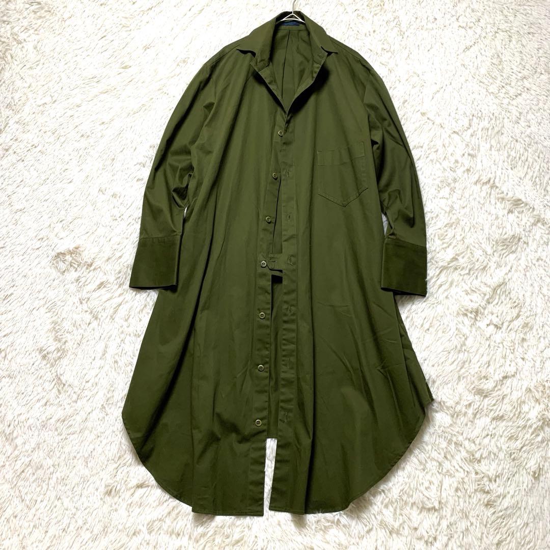 ヨウジ ヤマモト【M】トレンチコート ロング シャツ 綿100% 日本製