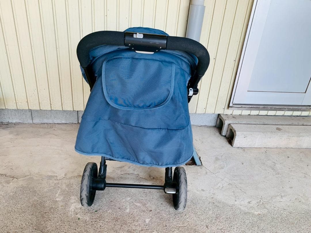 65Z 送料込 Joie エヴァライトデュオ ダブルベビーカー ネイビー 中古品