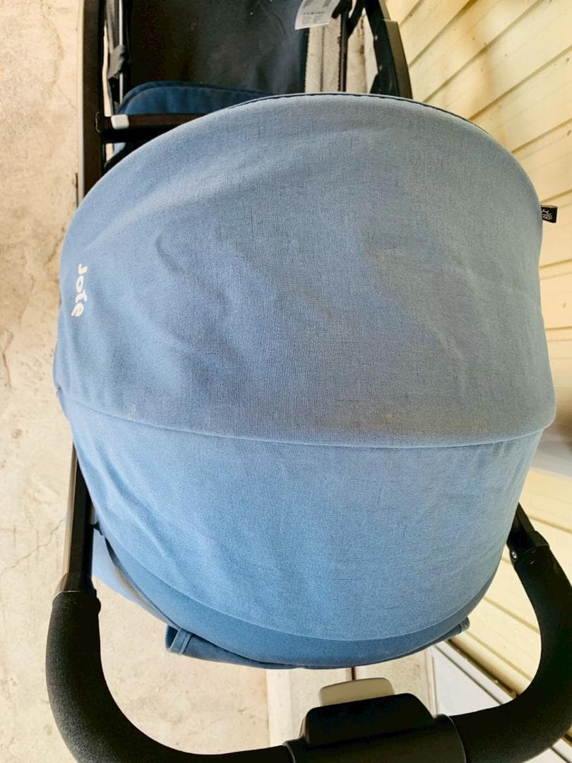 65Z 送料込 Joie エヴァライトデュオ ダブルベビーカー ネイビー 中古品