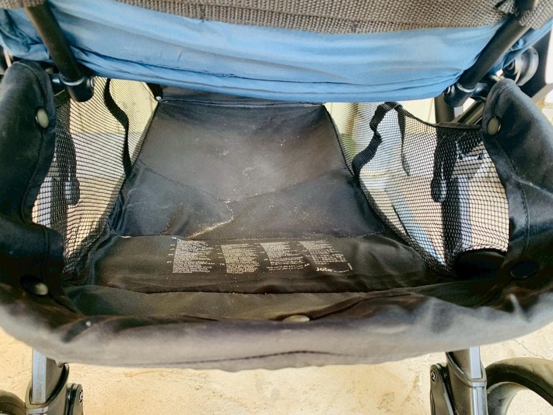 65Z 送料込 Joie エヴァライトデュオ ダブルベビーカー ネイビー 中古品